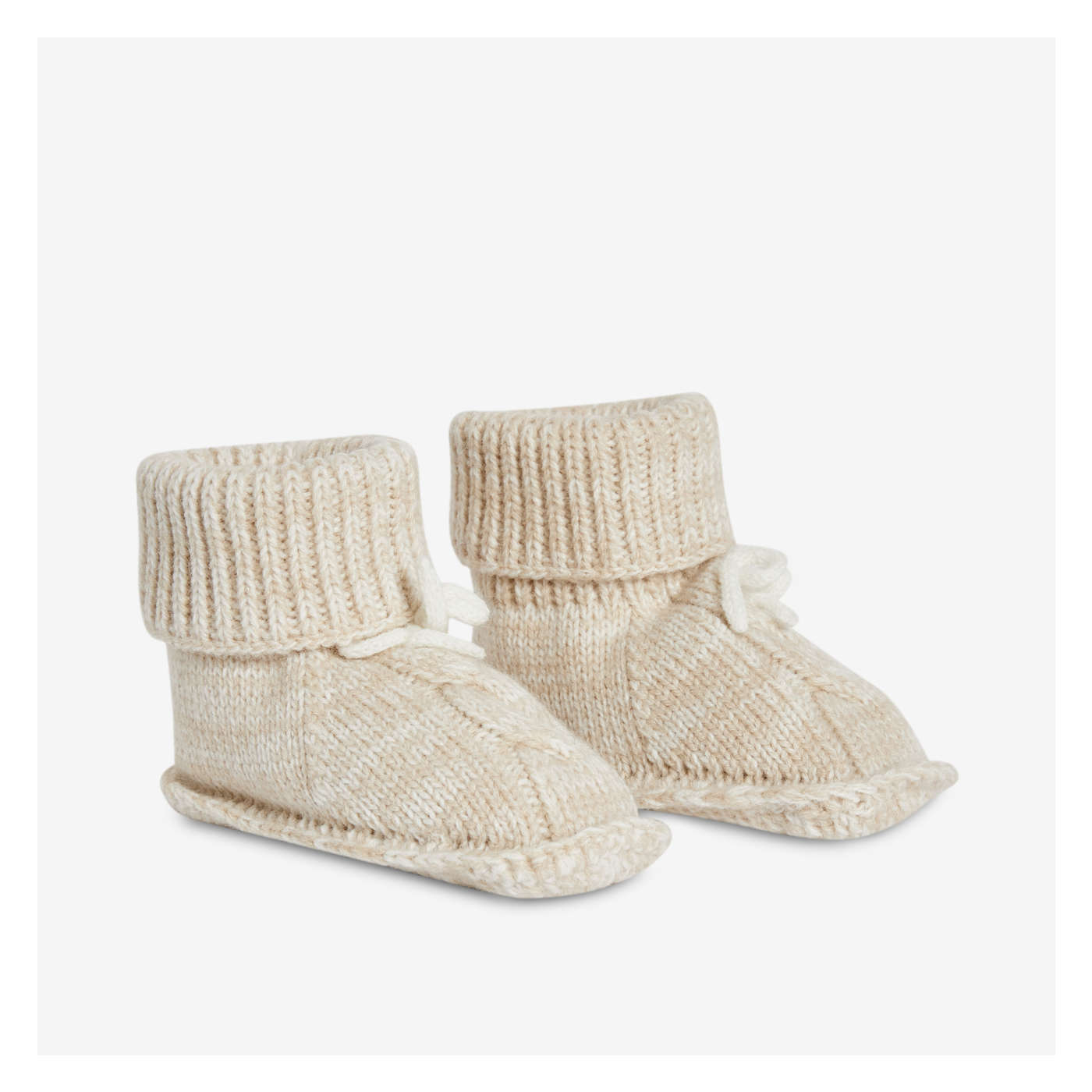 Baby Girls Knit Booties Off White Size 3 from Joe Fresh
